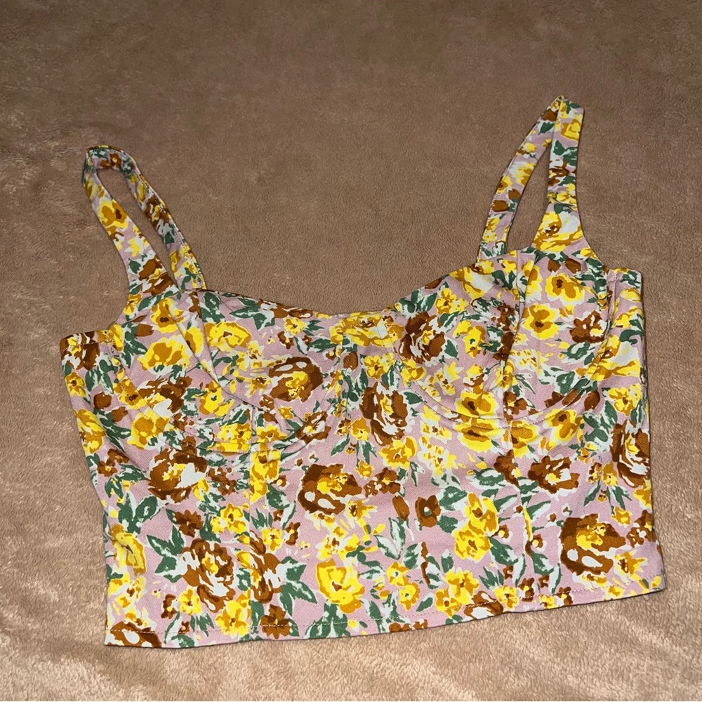Floral Print Women's Crop Top